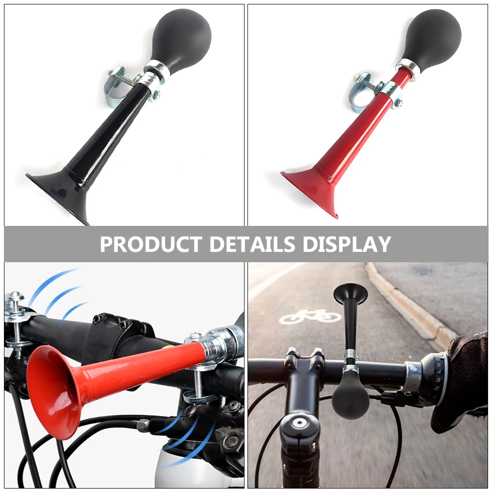 

2pcs Bicycle Crisp Lightweight Cycling Horn Sound Bike Accessory Bell Practical Portable Pocket Black Red Riding Safety