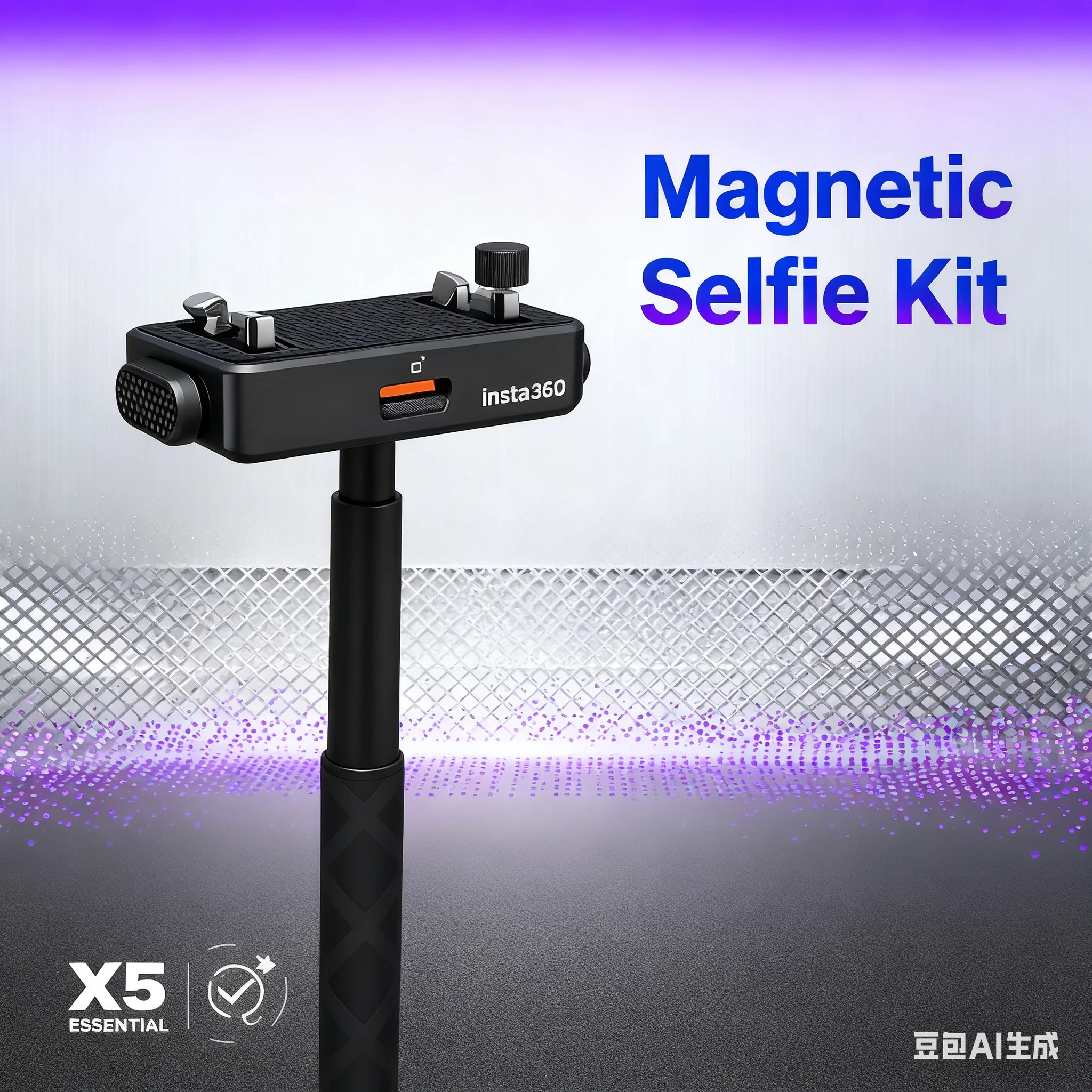 

Магнитная быстросъемная основа + палка 114 см для Insta360 X5 — монтаж в один клик, невидимый набор для видеоблогов