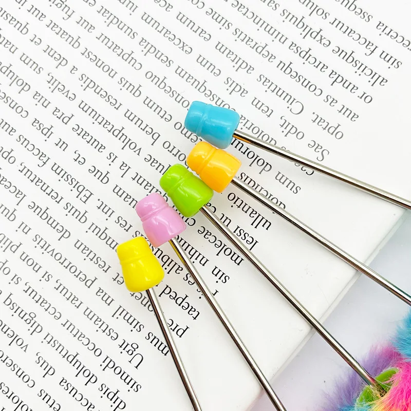 Imagem -02 - Iridescente Frisado Cor Plush Pen Caneta Beadable Home Writing Sketch Suprimentos Faça Você Mesmo Colorido Novo por Atacado 15 Pcs