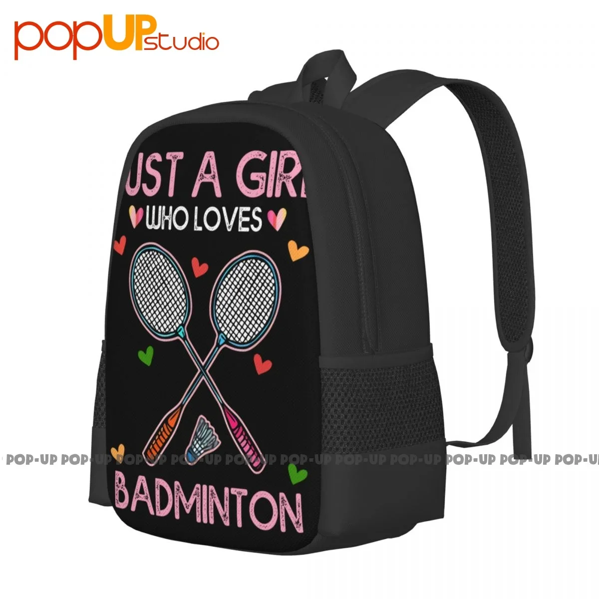 Racket Ball Just A Girl Who Loves Badminton P-325 Backpack Large Capacity Newest Shoe Bag 3d Printing Riding Backpack