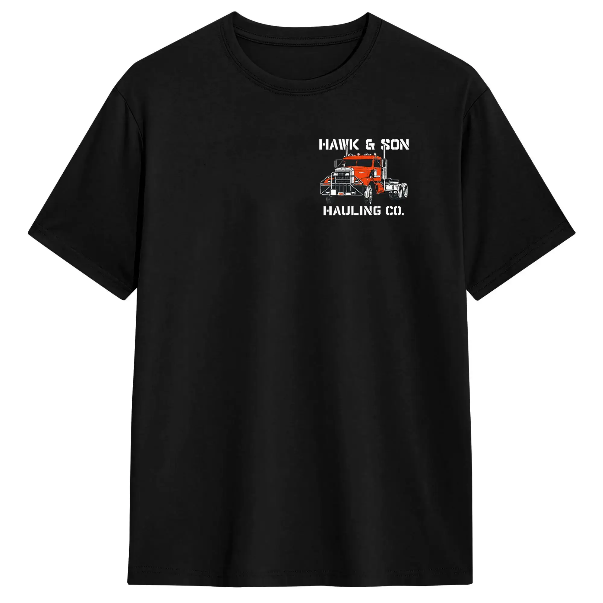 Hawk and Son Hauling Company Big Rig Pride Cotton T-Shirt For Men Summer  Awesome T Shirts Harajuku Tees Oversize Casual Tops