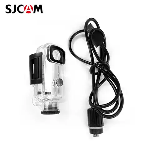 Imagen 2 del producto Caja impermeable para cámara de acción SJCAM, cargador/caja de carga, Cable USB para SJCAM C100/Plus, marco protector Ultra antivibración