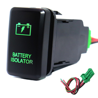12V Car Push Switch Green Led Light With Connector Cable For Toyota Highlander 200-2007/Hilux Prado 120/Landcruiser Replacements