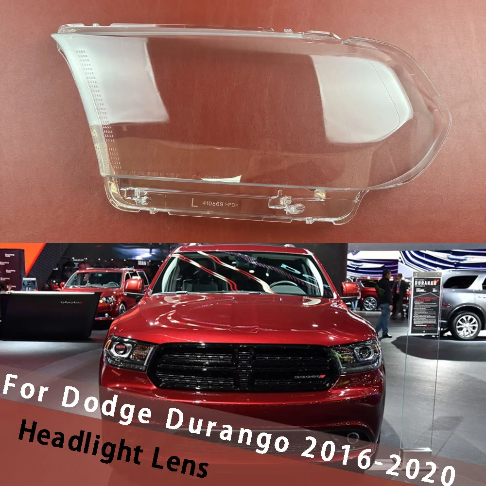 

For Dodge Durango 2016-2020 Headlamp Cover Head Light Transparent Shade Headlight Shell Replace Original Lampshade Plexiglass