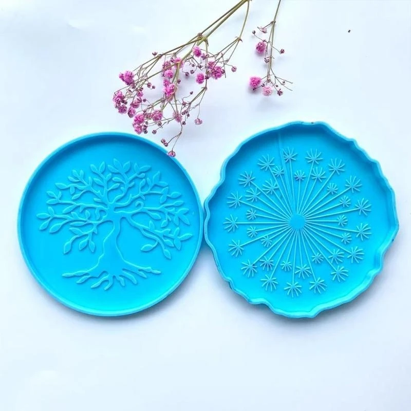 E56A Resin Mold Mirror Silicone Mold for Making Coasters