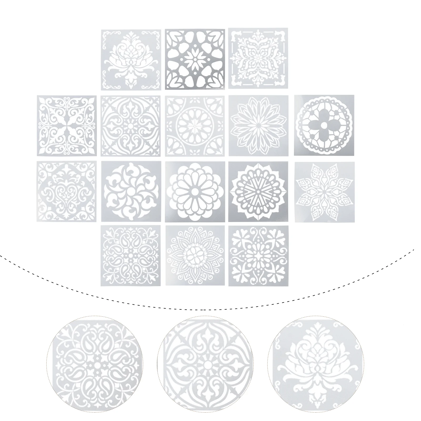 

Rose Template Printable Mandala DIY Templates Hollow Out The Pet Painting Stencil