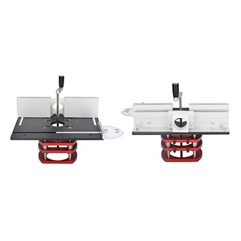 

Universal Woodworking Router Lift Kit with Top Plate Spiral Trimming Slotting Base Engraving Machines 64-66mm Motor Aluminum