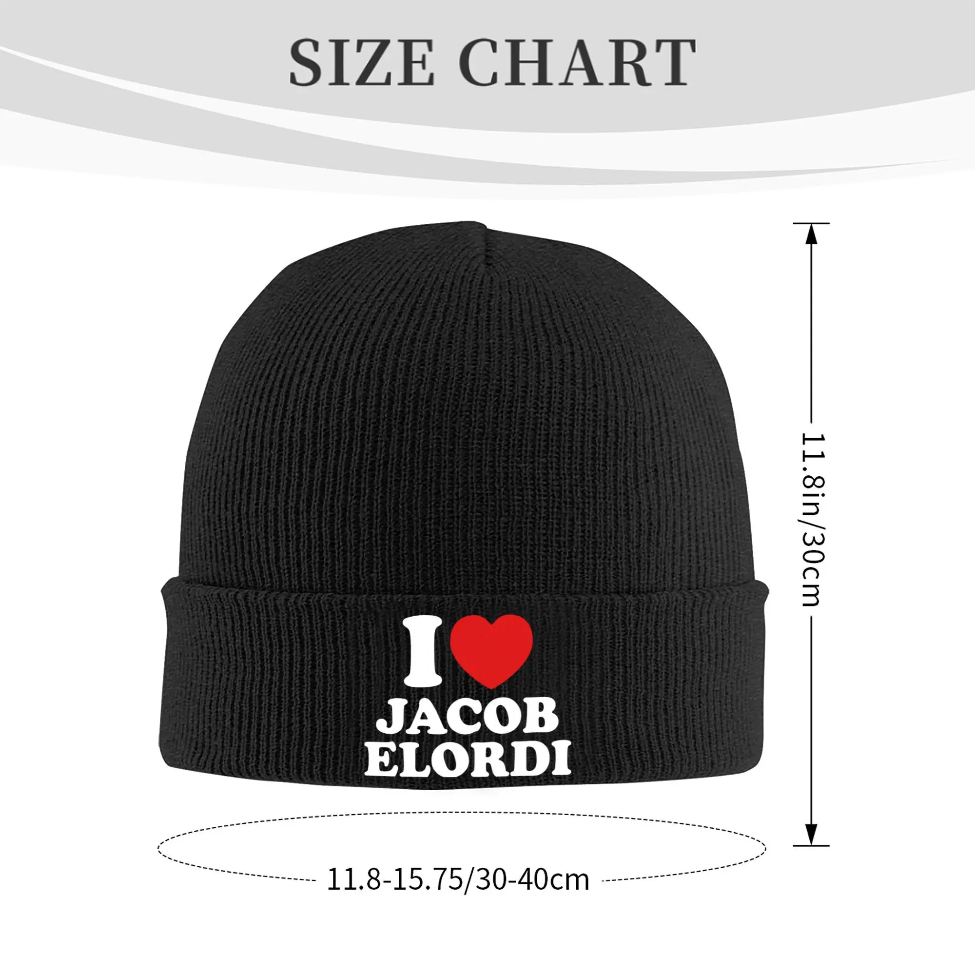 Custom I Love Jacob Elordi Beanie Cap Winter Warm Bonnet Femme Knit Hat Street Outdoor Ski  Skullies Beanies Hats For Men Women