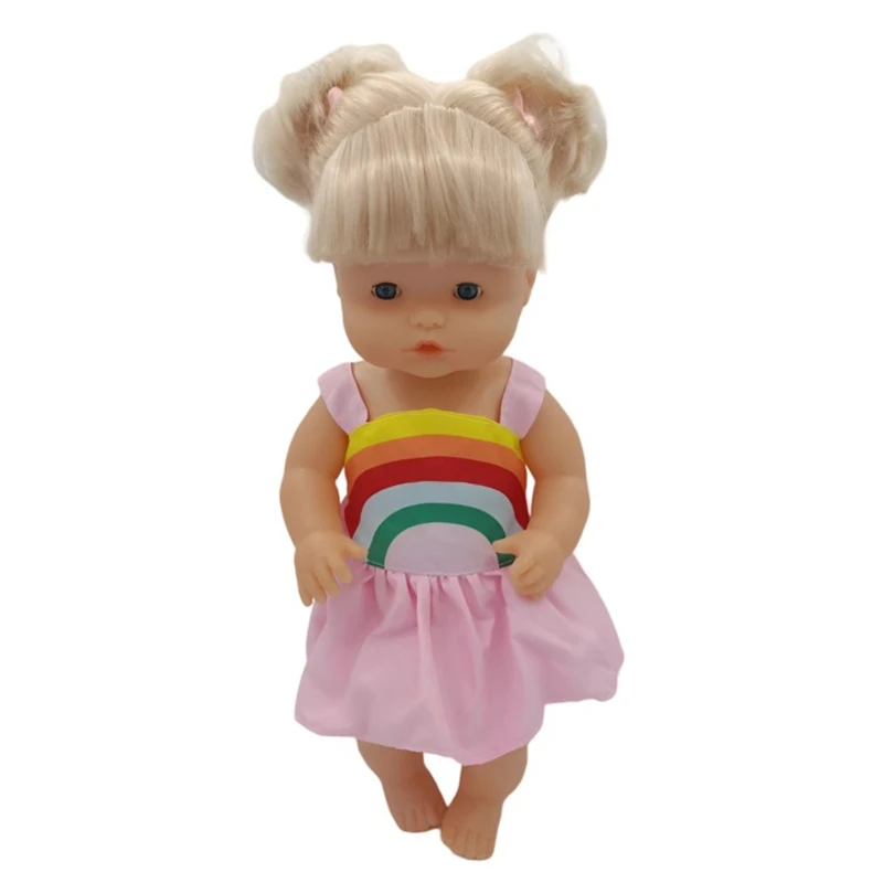 16 Inch Baby Doll Clothes Fit 40cm Doll Nenuco Baby New Born Doll Dress Nenuco Clothes Children Girl Toys Outfits Doll Clothes