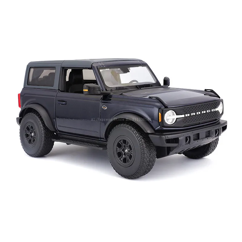 Maisto 1:18 2021 Ford Bronco Wildtrak Navy blue Brand Alloy Car Model Static Die Casting Model Collection Gift Toy Gift