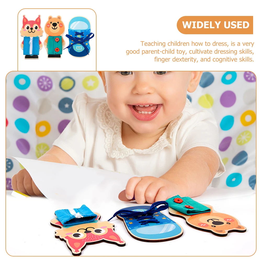 Educação infantil placa ocupada amarrando sapatos brinquedo rendas criança montessori brinquedos habilidades motoras finas crianças centro de atividades madeira