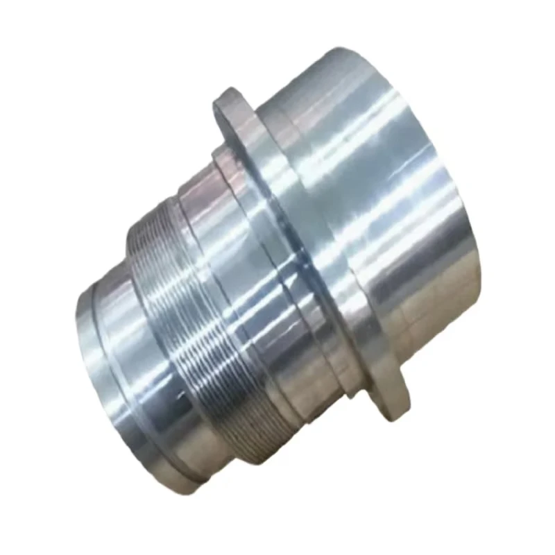 Aluminum alloy CNC precision threaded with flange connecting sleeve Multi-stage sealing bushing