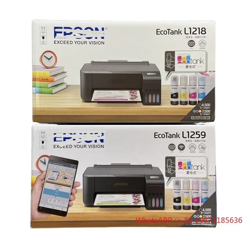 Para impresora WiFi de inyección de tinta a Color Epson A4, nueva plataforma plana para estudiantes de oficina en casa CMYK para archivo fotográfico L1118/L1218/L1219/L1259/l1258