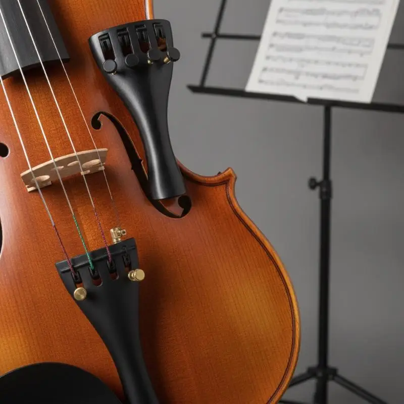 New Beginner Friendly Carbon Fiber Violin Tailpiece with Tailgut Rope Multi Sizes for Entry Level Violin Repair Work