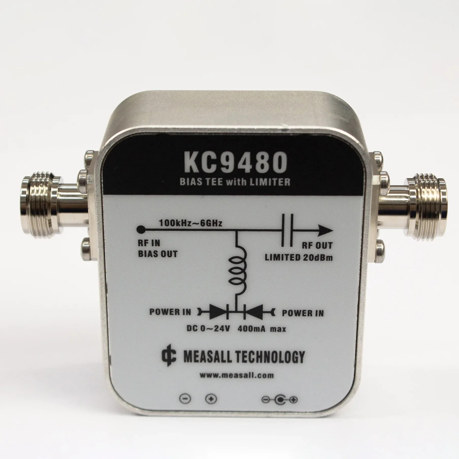 

DC Bias Feeder Device KC9480 with Adjustable Voltage and Dual Input Ports for Reliable Antenna Operation 1MHz 6GHz