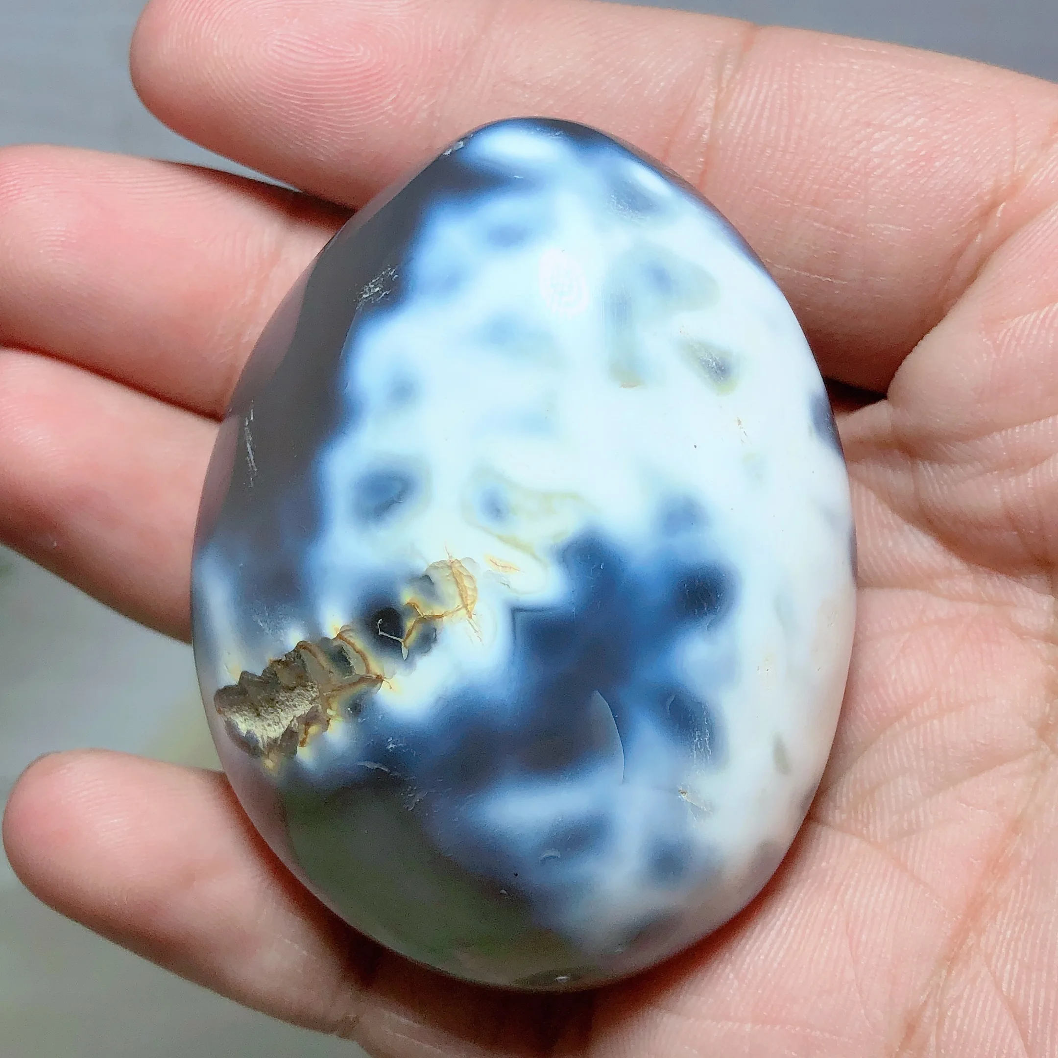 

Healing High Quality Natural Crystals Orca Jasper Palm Gemstones Desk Reiki Home Decorations Gift Room Decor