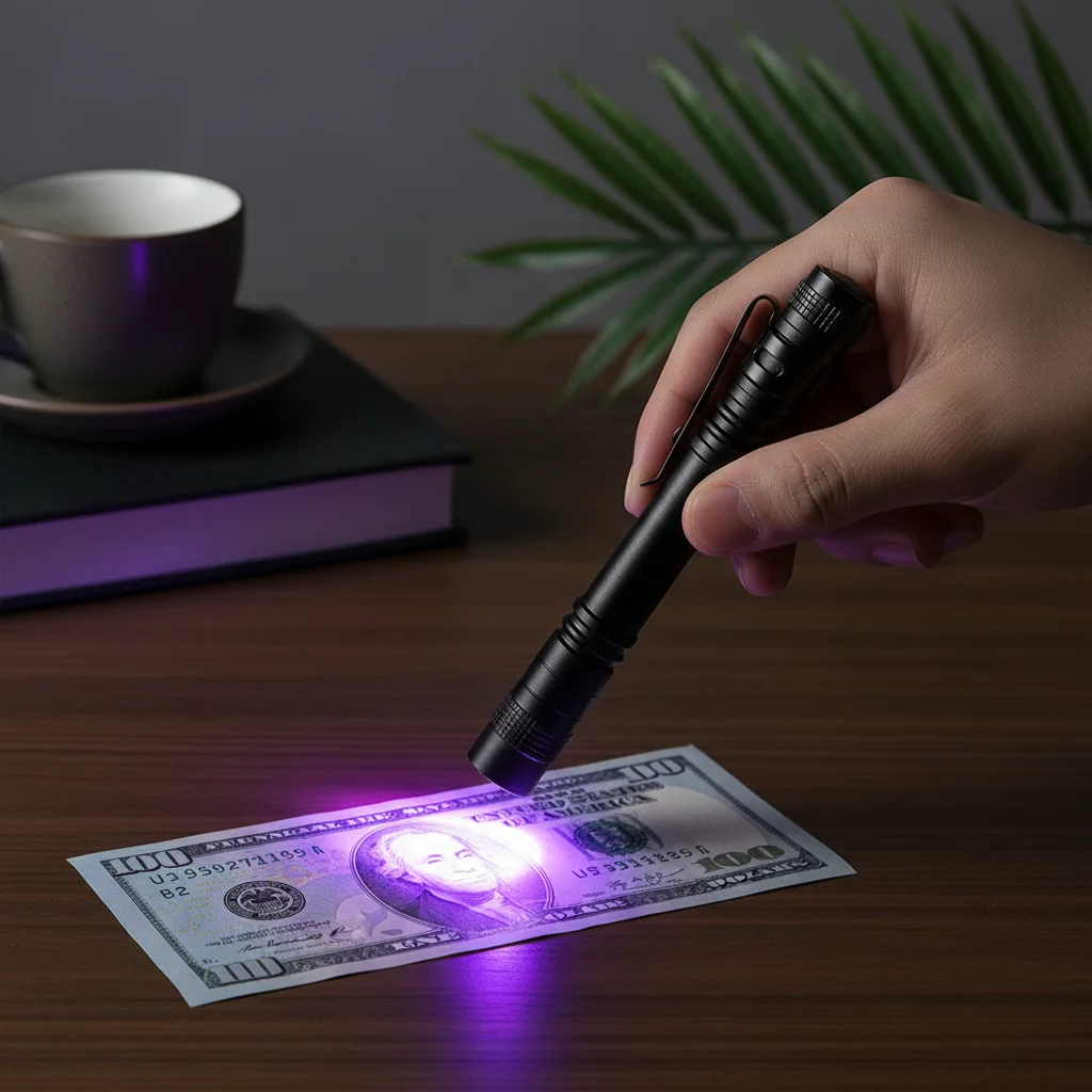 Uv Flashlight 365nm Ultraviolet Torch With Pen Clip Fingerprint 395nm Manual Scorpion Detection Lamp Stains Light Mini Portable