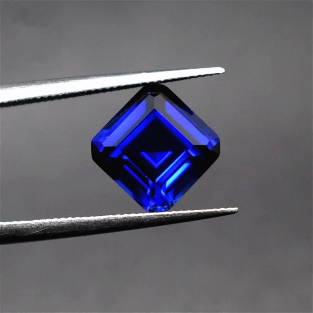 

Sapphire Square Faceted Gemstone Emerald Cut Sapphire Gem 4mm 5mm 6mm 8mm 10mm 12mm C60S