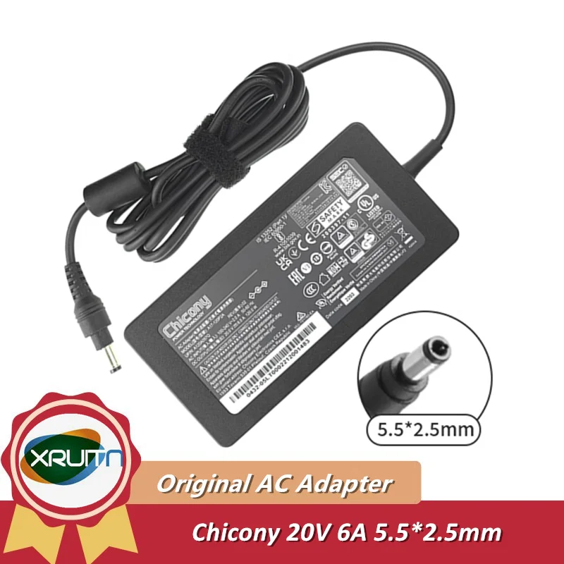 Original AC Adapter Charger For Intel NUC 20V 6A 120W 5.5x2.5mm Chicony A17-120P2A A120A057Q Laptop Power Supply