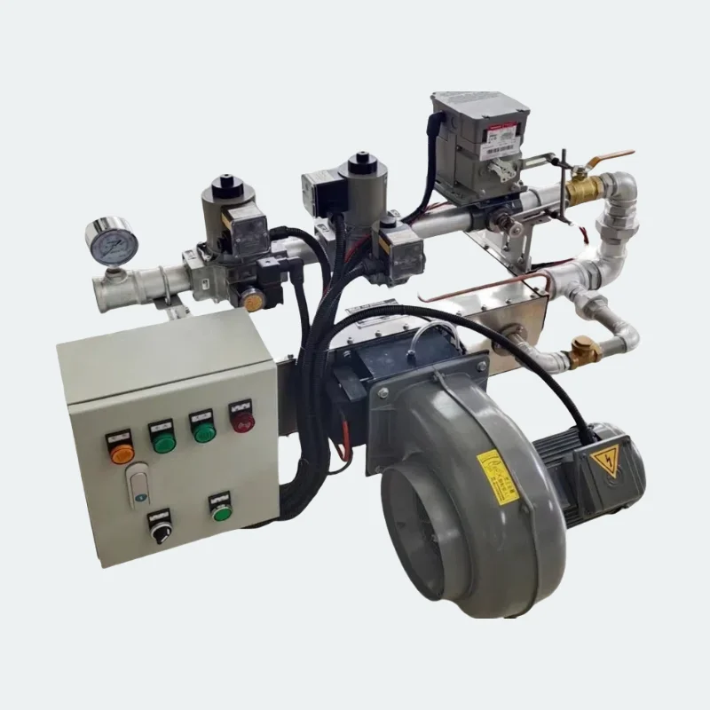 380V Dual Stage Automatic Fire Heater Linear Burner 345KW Stainless Steel Powder Coating Gas Burner For Natural Gas Source
