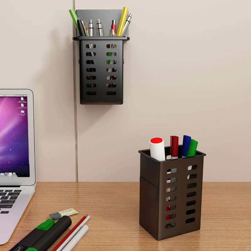 Wall-mounted Storage Rack Punch-free Draining Basket Storage Box Chopstick Cage Household Hanging Basket for Cosmetics image 3
