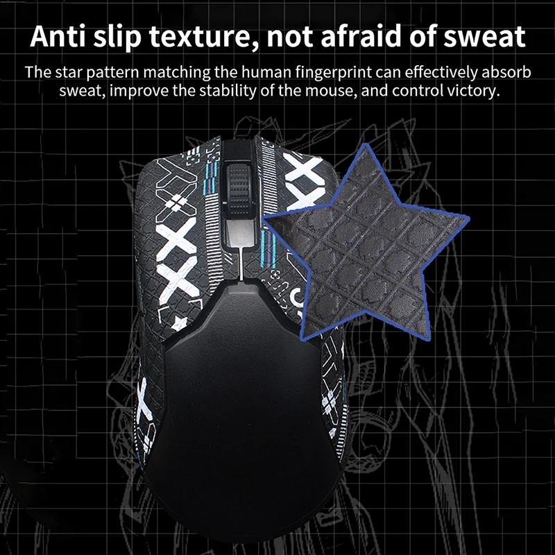 Mouse Handmade DIY Sticker Non Slip Lizard Skin Suck Sweat For Razer Viper Ultimate Wireless Skin Sweat Pad Gamer Accessories