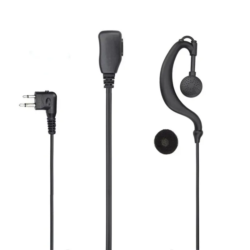 Radio 2 Pin Earhook PTT Mic Earpiece Headset for Motorola GP68 GP88 GP88S GP300 GP2000 HYT TC-500 518 600 Walkie Talkie