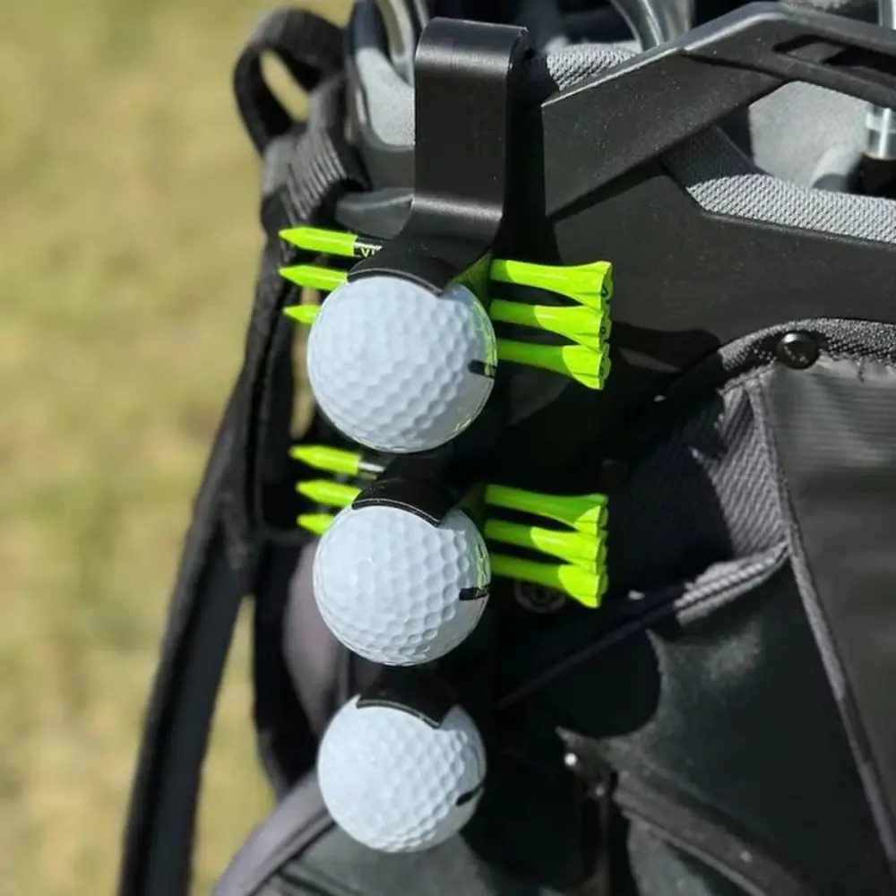 Three-ball Golf Ball Belt Holder Ball Tee Storage Fall Resistant Golf Tee Holder Belt Clip Portable Plastic Golf Ball Cover