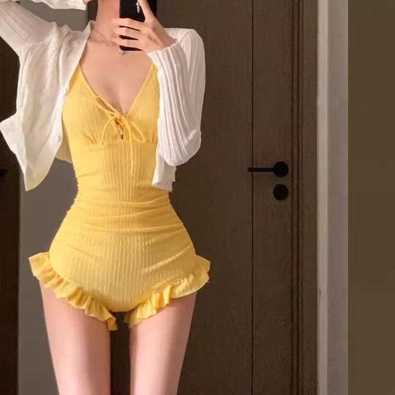 2025 New Sexy Ribbed Bikinis Set Sling High Waist Bikini Swimwear Women Summer Solid Color Bathing Suit Beach 2 Pieces Swims
