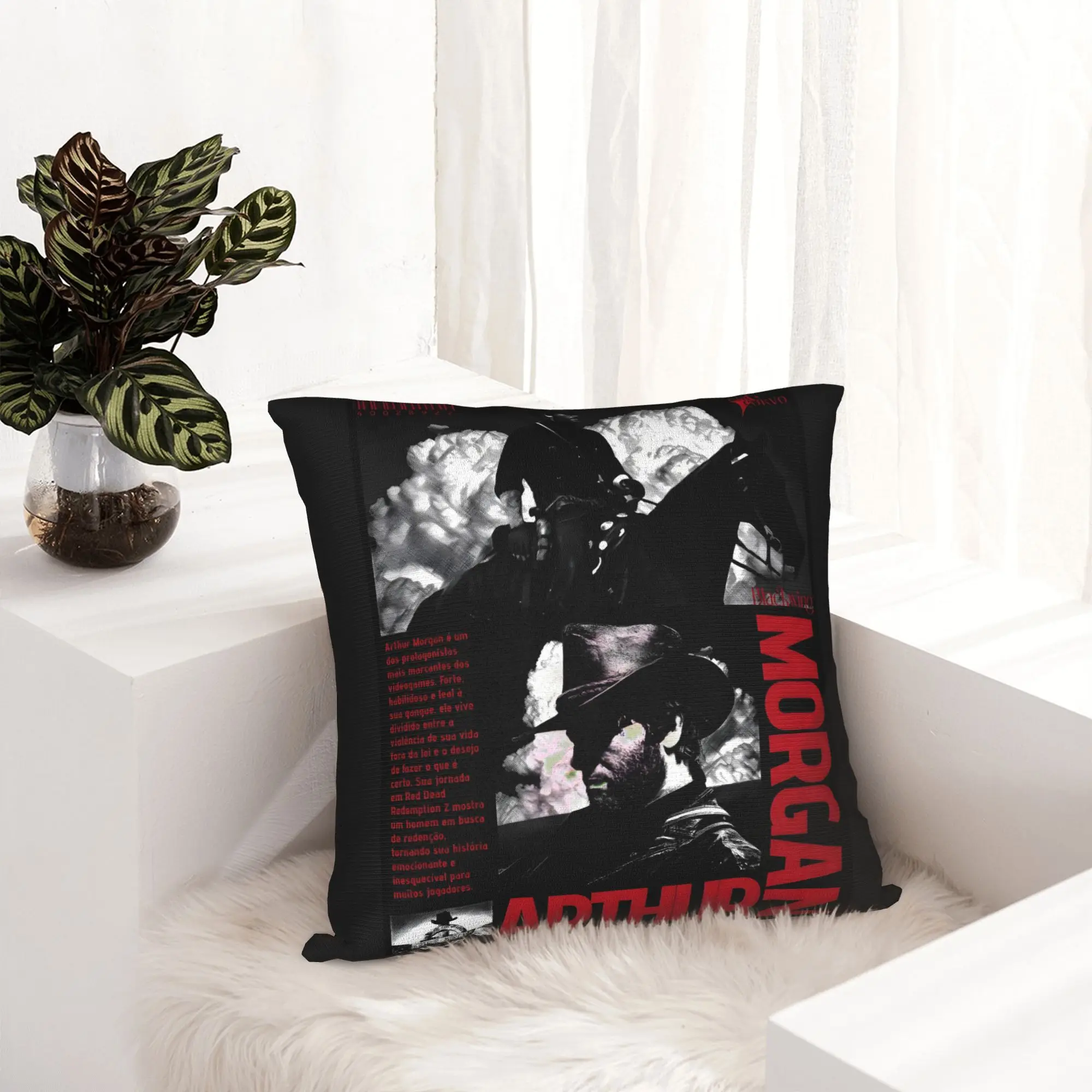 Luxury Vintage Arthur Morgan Cushion Covers 45x45cm Soft  Throw Pillow for Sofa Square Pillowcase Bedroom Decoration