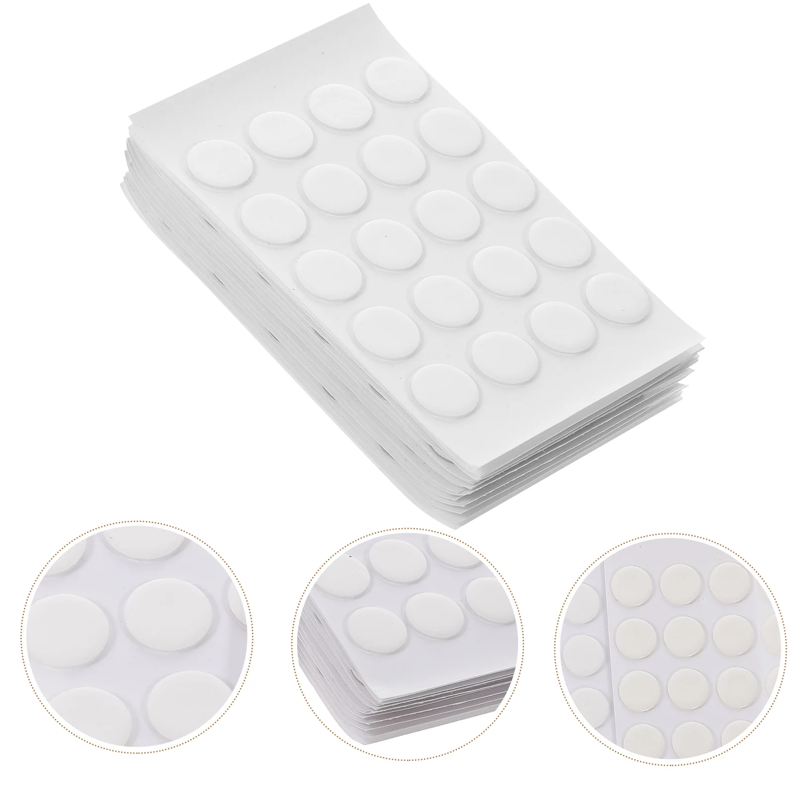 300 Pcs Wall Adhesive Double Sided Tape Clear Dot Sticker Transparent Round Stickers
