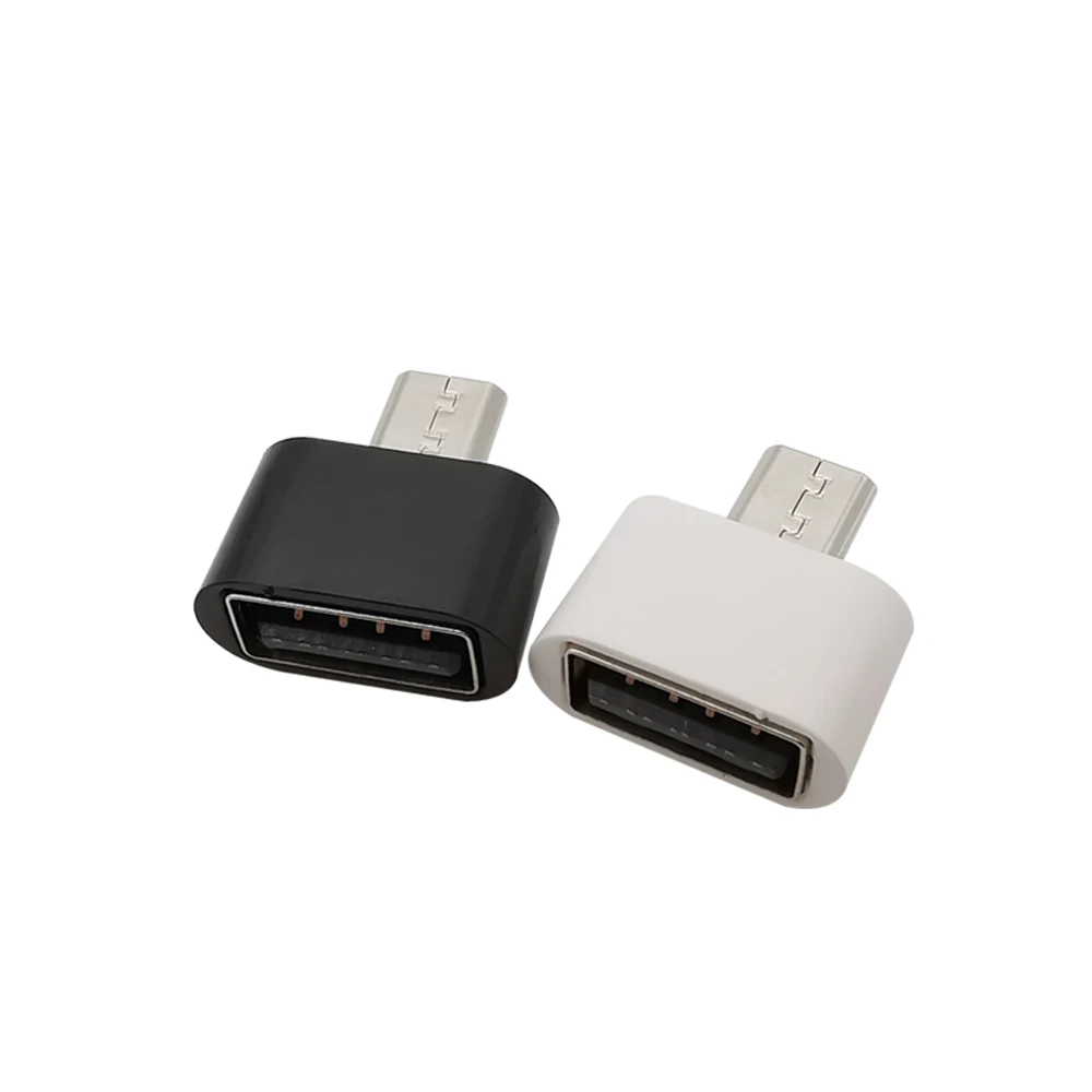 5Pcs Micro OTG USB To USB Type A Female Jack Converter Adapter for Mobile Phone Smartphone Tablets Android Black White