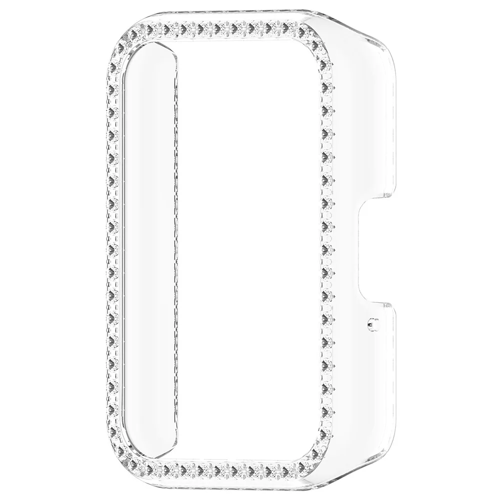 PC ダイヤモンド象嵌ケース スクリーンプロテクターケース 傷防止スマートウォッチ保護シェル Samsung Galaxy Fit 3 SM-R390用