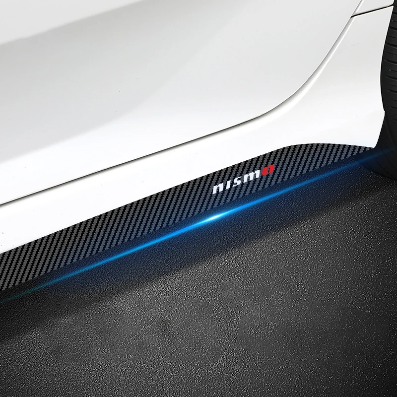 2 uds nueva falda lateral de puerta de coche pegatina para carrocería de coche pegatinas de fibra de carbono para Nismo Nissan Qashqai Teana X Trail T32 T31 Tiida Juke
