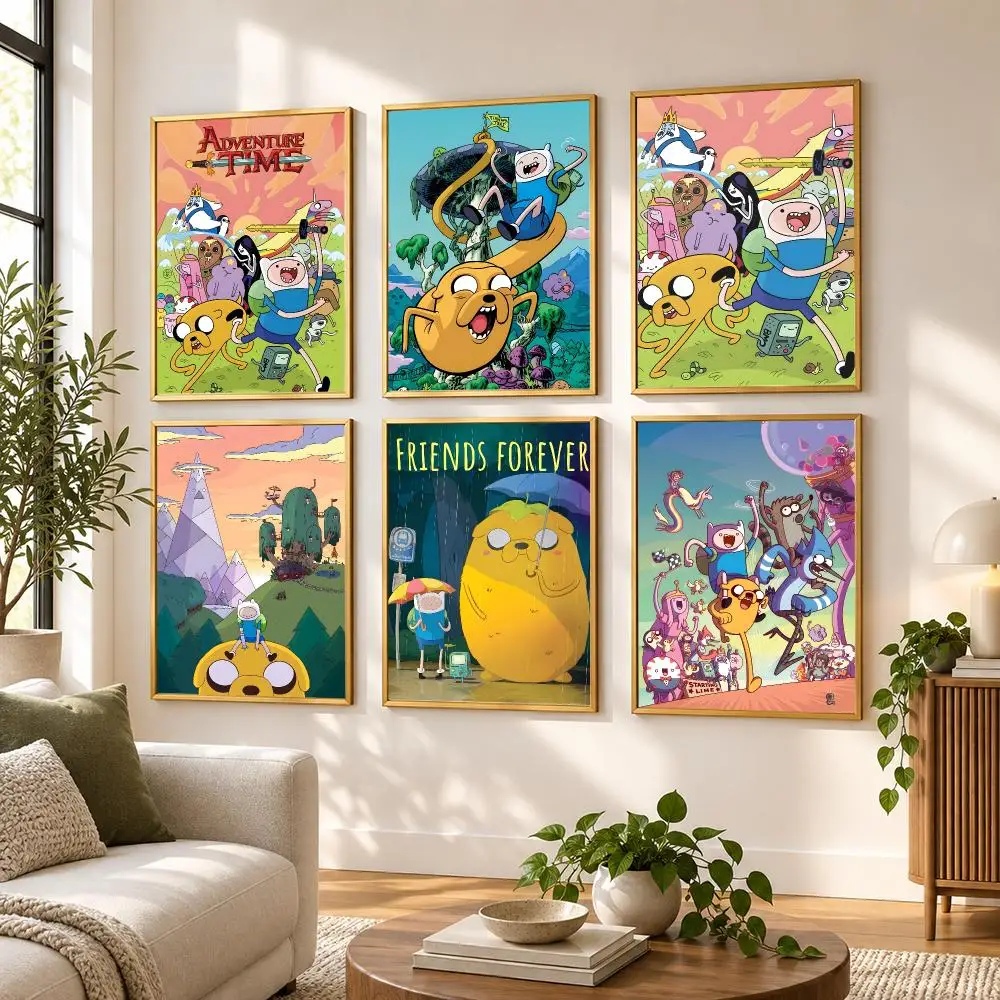 Adventure Time Poster HD art sticky wall waterproof home living room bedroom bar aesthetic decoration