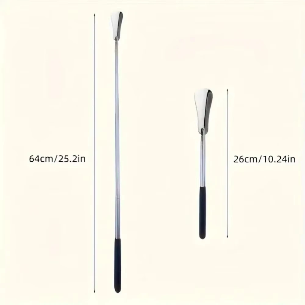 1pc Portable Stainless Steel Shoe Horn With Three Adjustable Lengths for Shoe Lifting And Wearing Shoe Accessories image 2