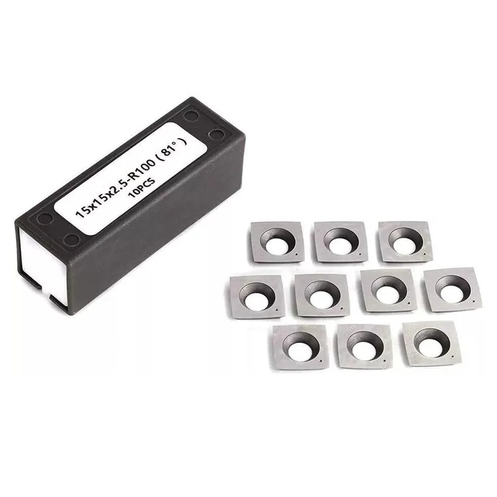 

Набор из 10 твердосплавных вставок 15x15x2 5 мм для радиуса R100 с четырьмя краями и конструкцией с потайными отверстиями для простого использования