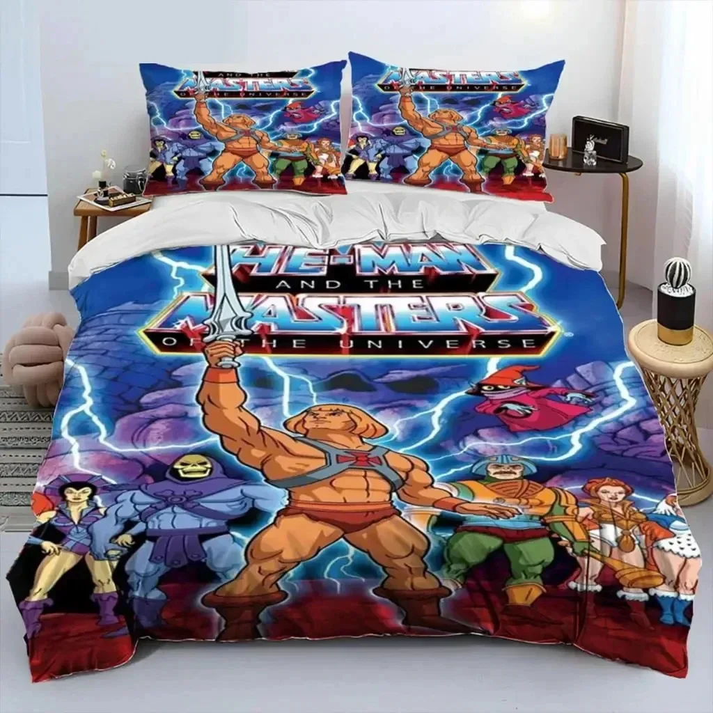 

Комплект постельного белья He Man The Masters Of The Universe для мальчиков и девочек, пододеяльник размера Twin Queen, наволочка, кровать для детей и взрослых
