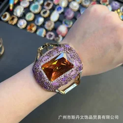 Turkish sultanite color-changing stone Czech diamond bracelet, rough stone inlaid light-sensitive bracelet, cross-border wholesa