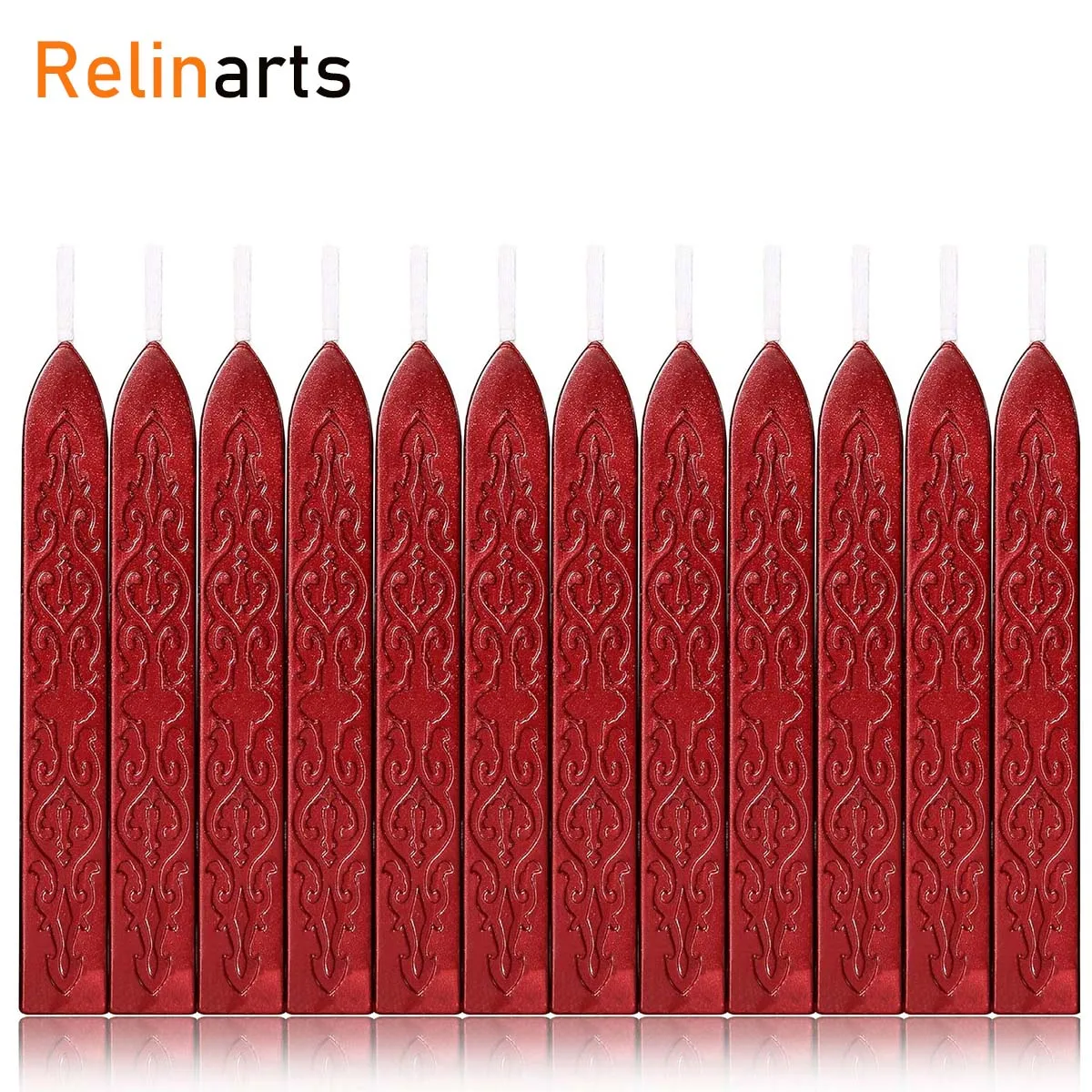 10PCS Wine Red Sealing Wax Sticks with Wick, Suitable for Envelope, Invitation, Gift Wrapping, Wine Bottle, Tea or Cosmetics