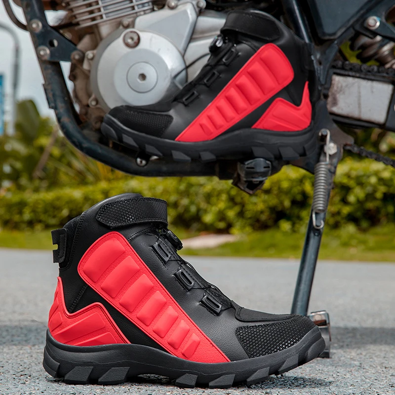 

Motorcycle protective boots men four season comfortable anti slip wear-resistant anti slip comfortable breathable riding boots