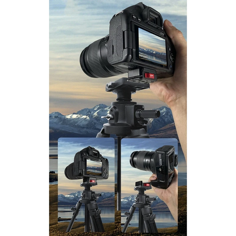 손떨림 방지 퀵릴리즈 베이스 1/4, 범용 V형 퀵릴리즈 플레이트, 스포츠 카메라 퀵릴리즈 브래킷