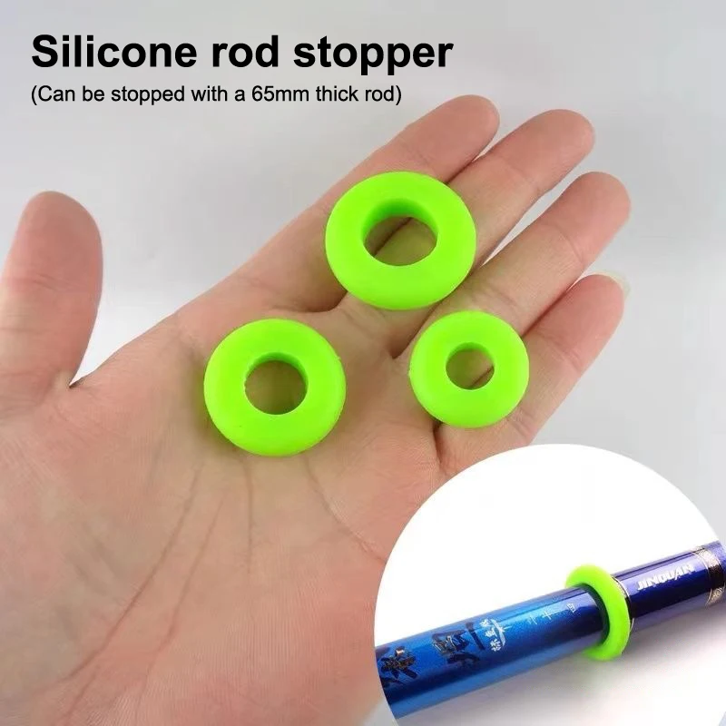 Neu 10er-Pack Rutschfester Angelruten-Stopper aus Silikon – Rutenhalter-Clip für sicheren Halt – Detail 12