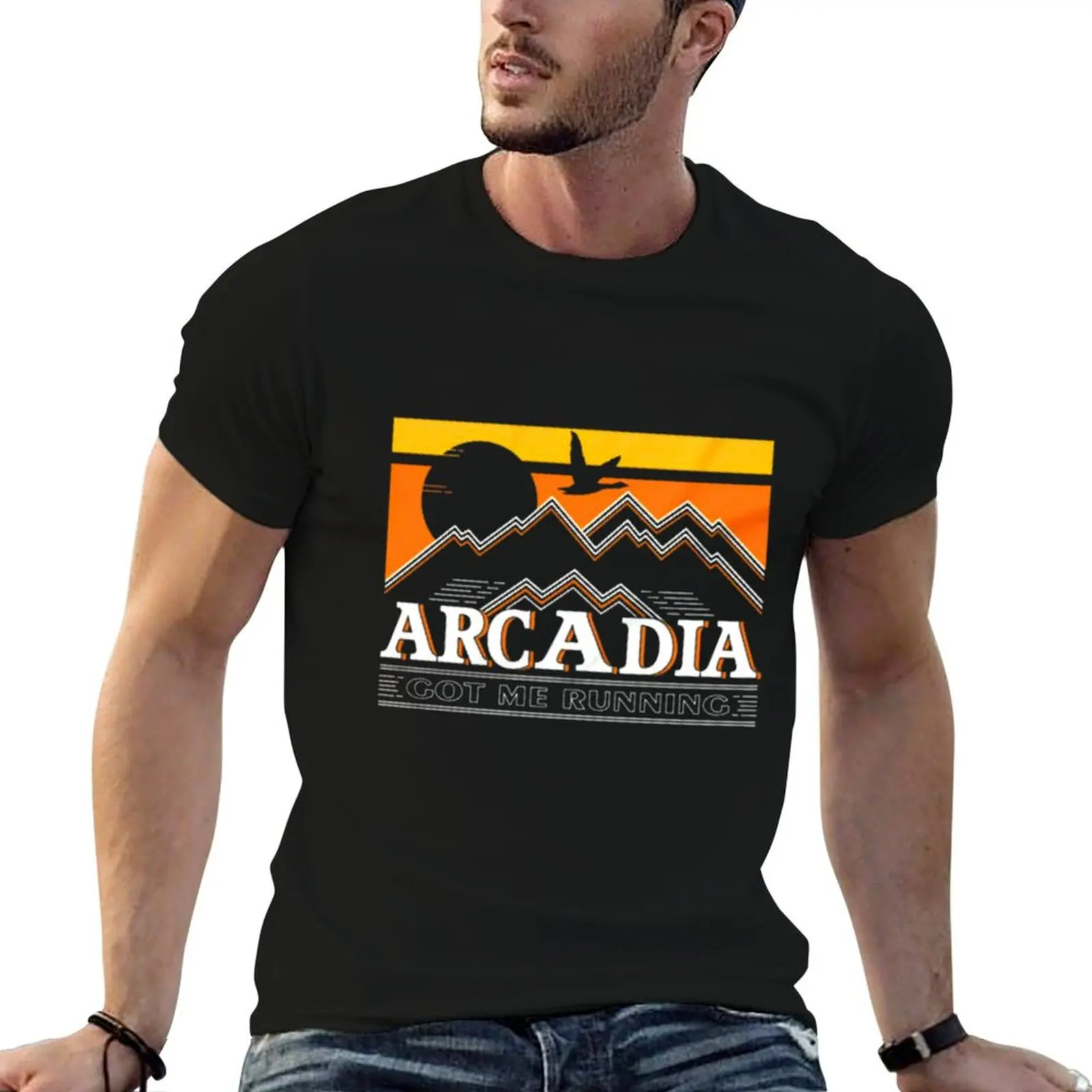 

Goose band inspired Arcadia - Got Me Running T-Shirt - Original Fan Art T-Shirt sports fans korean fashion Men's t shirts