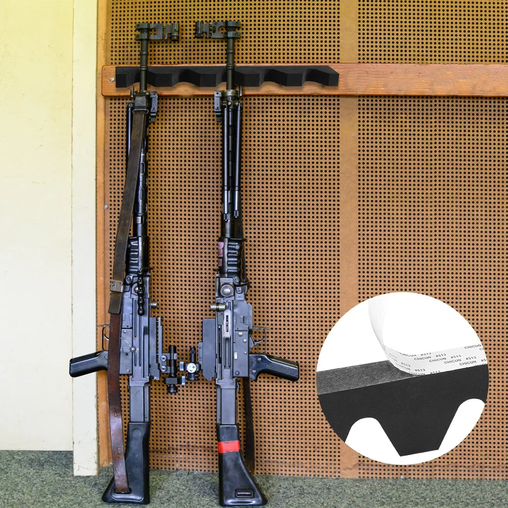 Tactical Foam Gun Rack with Base Self-adhesive Wall Mount Rifle Shotguns Holder Gun Safe Handgun Storage Hunting Accessories