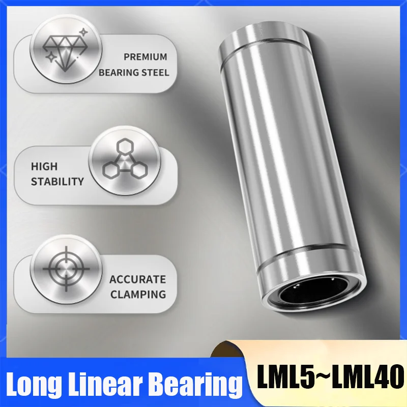 LML5 6 8 10 12 13 16 20 25 30 35 40 Linear Ball Bearing Linear Bushing 8mm Rods Liner Rail Linear Shaft Parts DIY CNC 3D Printer
