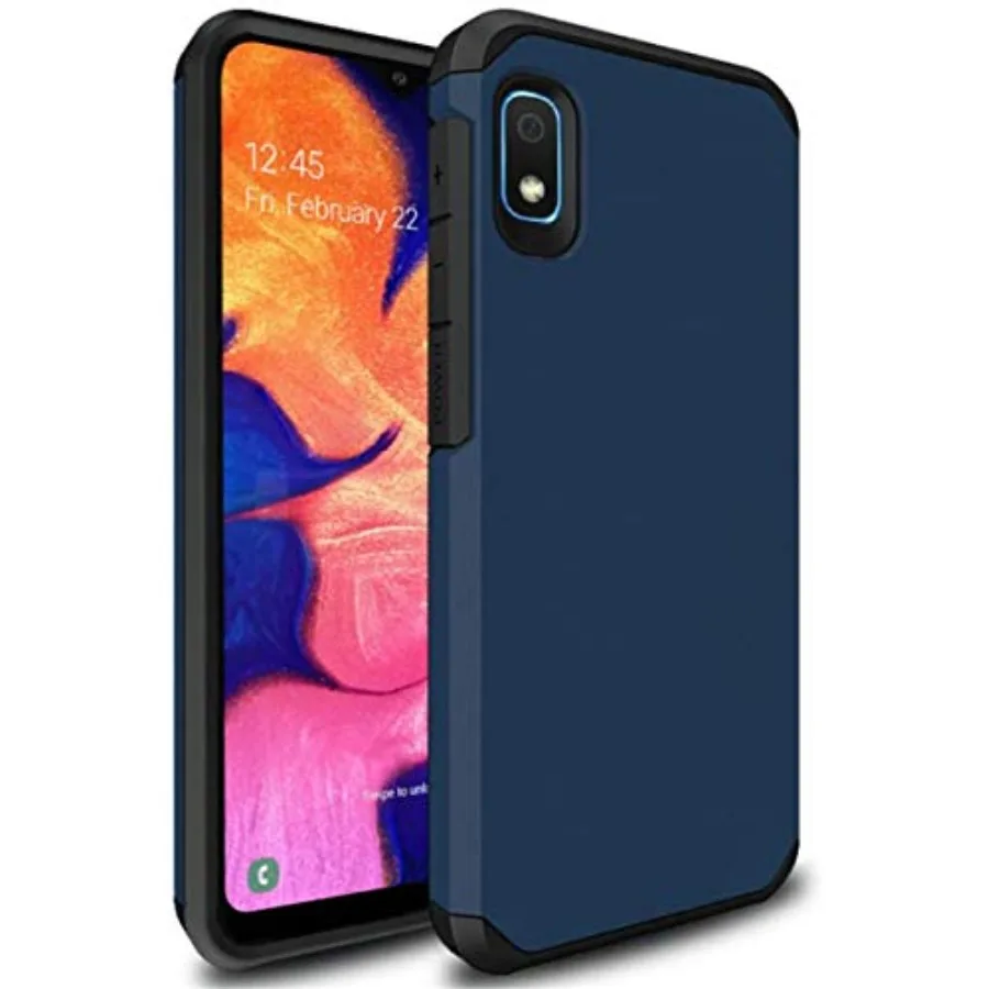 for Galaxy A10E Case, Shock Absorption Hybrid Double Layer Rubber Case Full-Body Protective Case Cover for Samsung Galaxy A10E