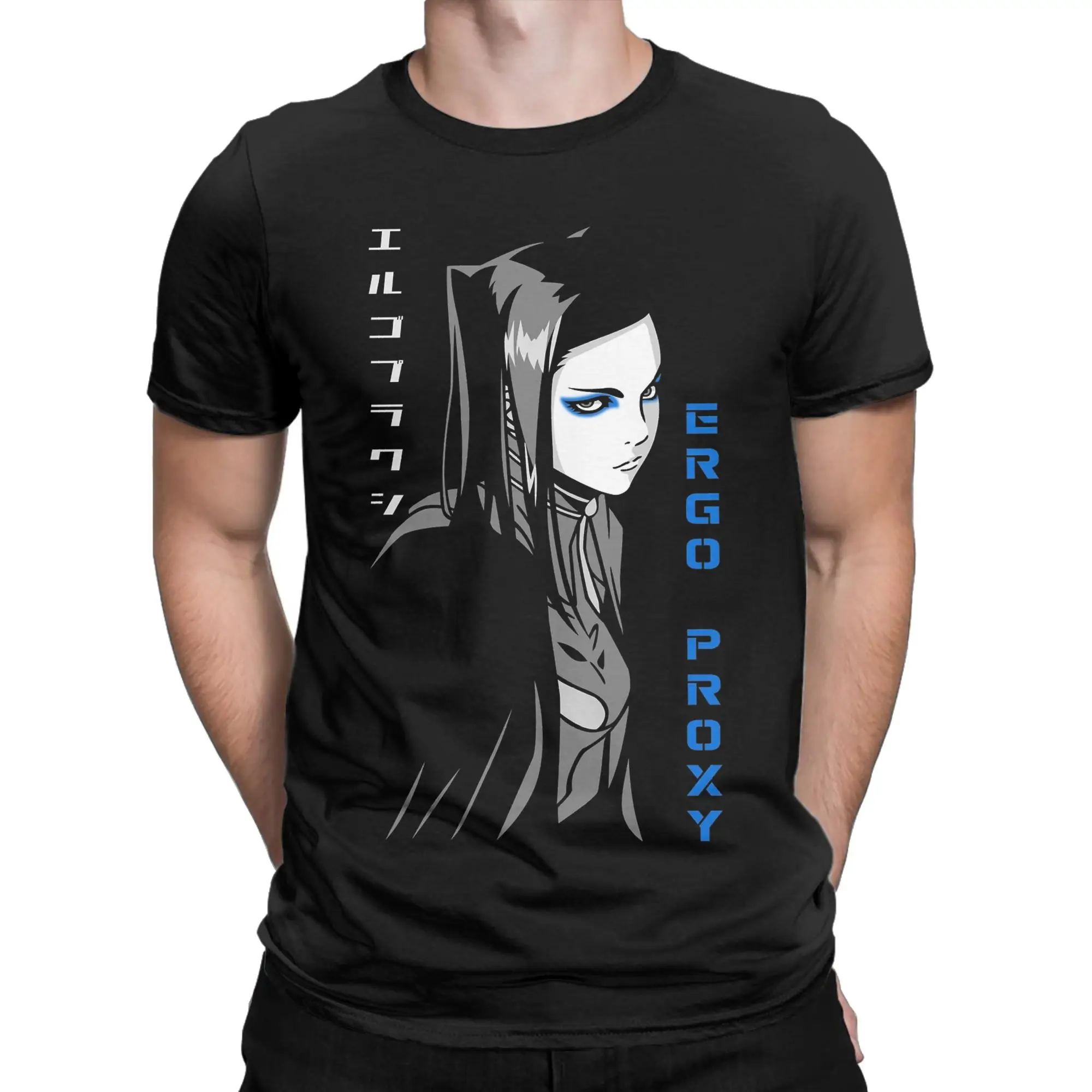 Re-l Ergo Proxy T Shirts Men Pure Cotton Funny T-Shirts O Neck  Tee Shirt Short Sleeve Tops Graphic Printed