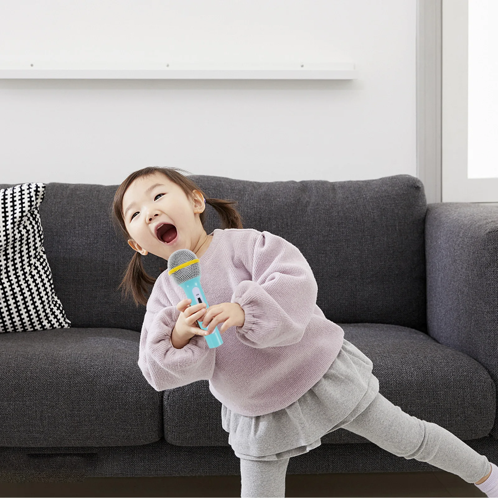 Microfono portatile per bambini da 3,5 mm per dispositivi di prima educazione - Microfono amplificatore per cantare Giochi di finzione Attività per feste all'aperto -