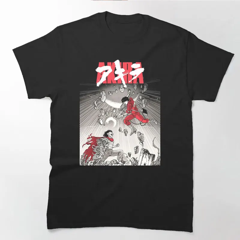 Akira Cyberpunk City Explosion Anime Gift T‑Shirt 0807 Retro Sci‑Fi Manga Graphic Tee Shotaro Kaneda Neo‑Tokyo Unisex Streetwear